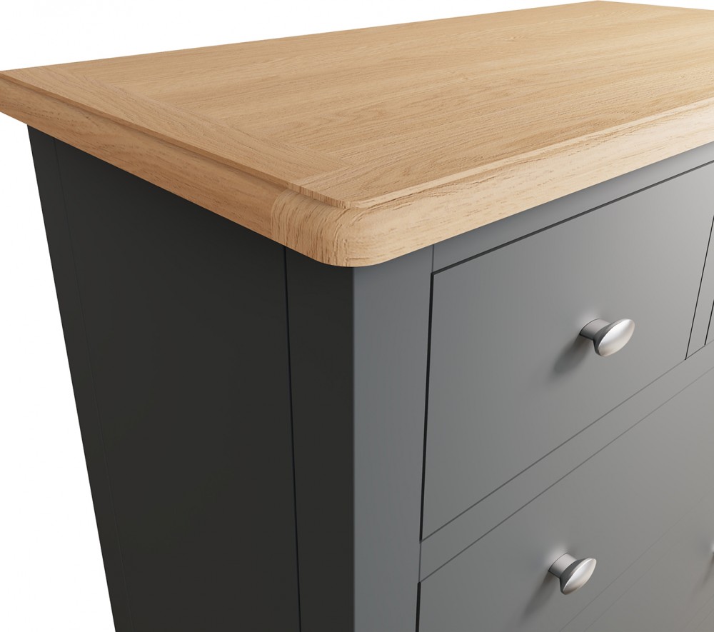 Grey 2 over 3 Chest of Drawers