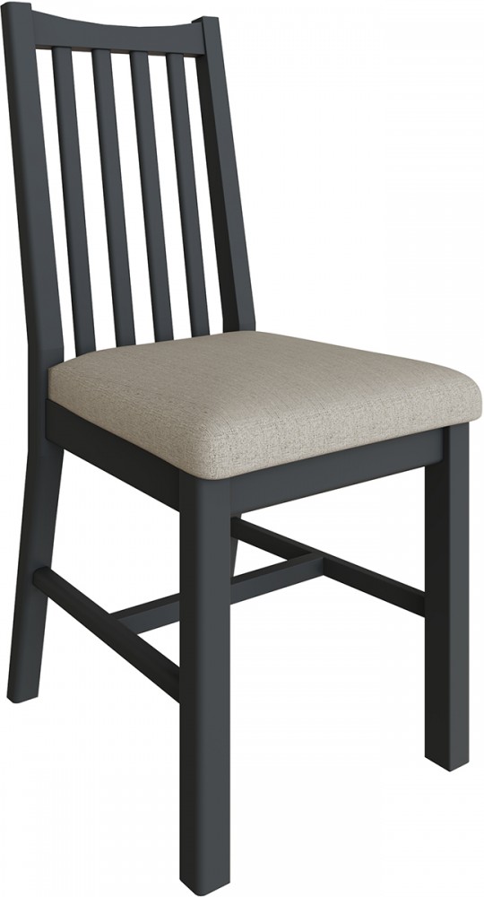 Grey Dining Chair with Fabric Seat