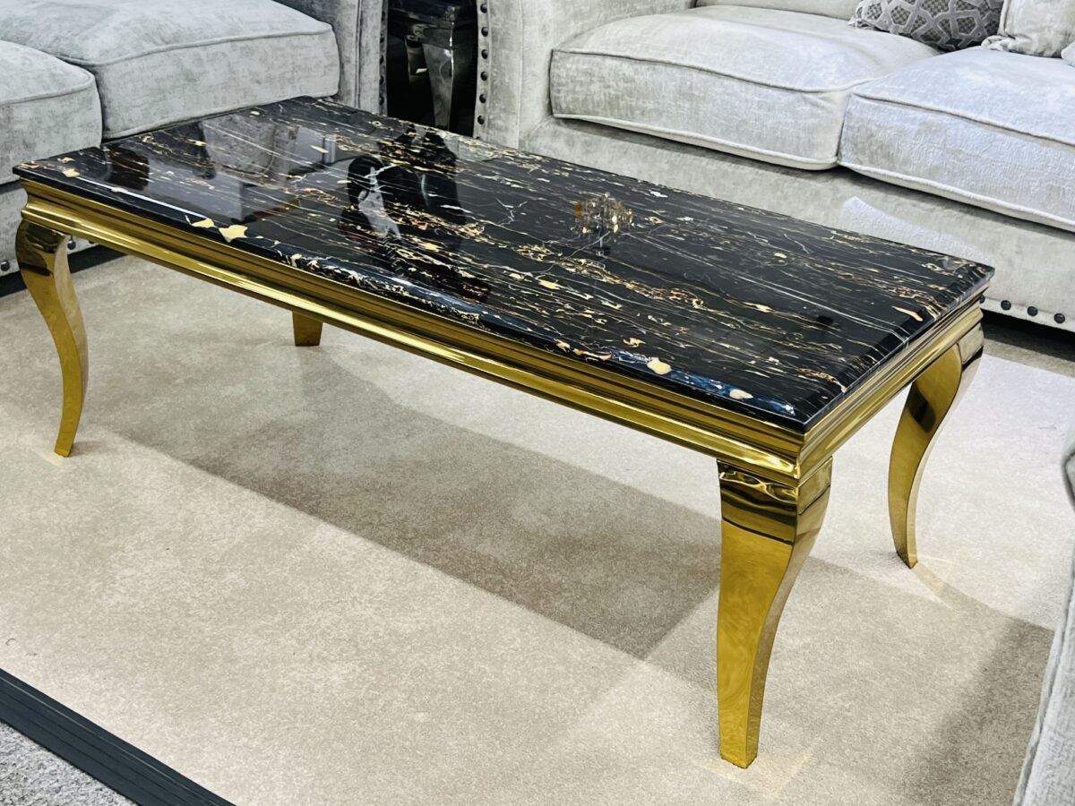 Black & Gold Marble Coffee Table