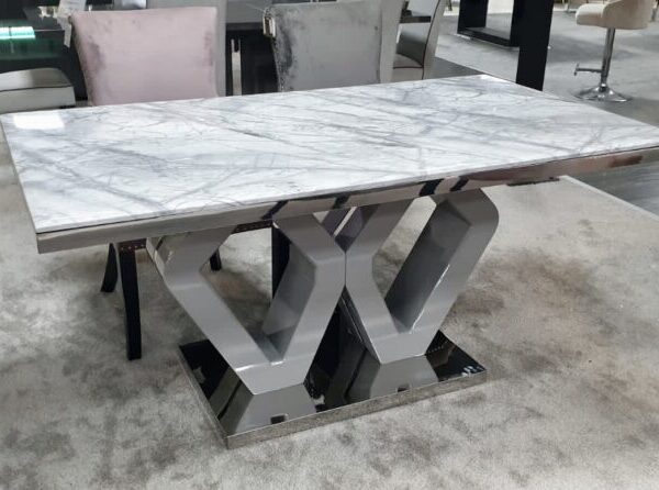 Majestic 160cm Grey Marble Table