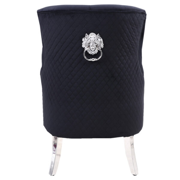 Majestic Black Wing Chair