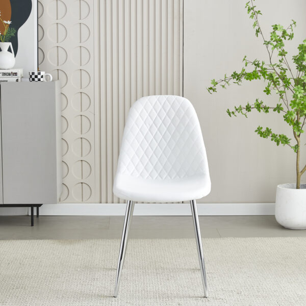 Mexico White PU Dining Chair