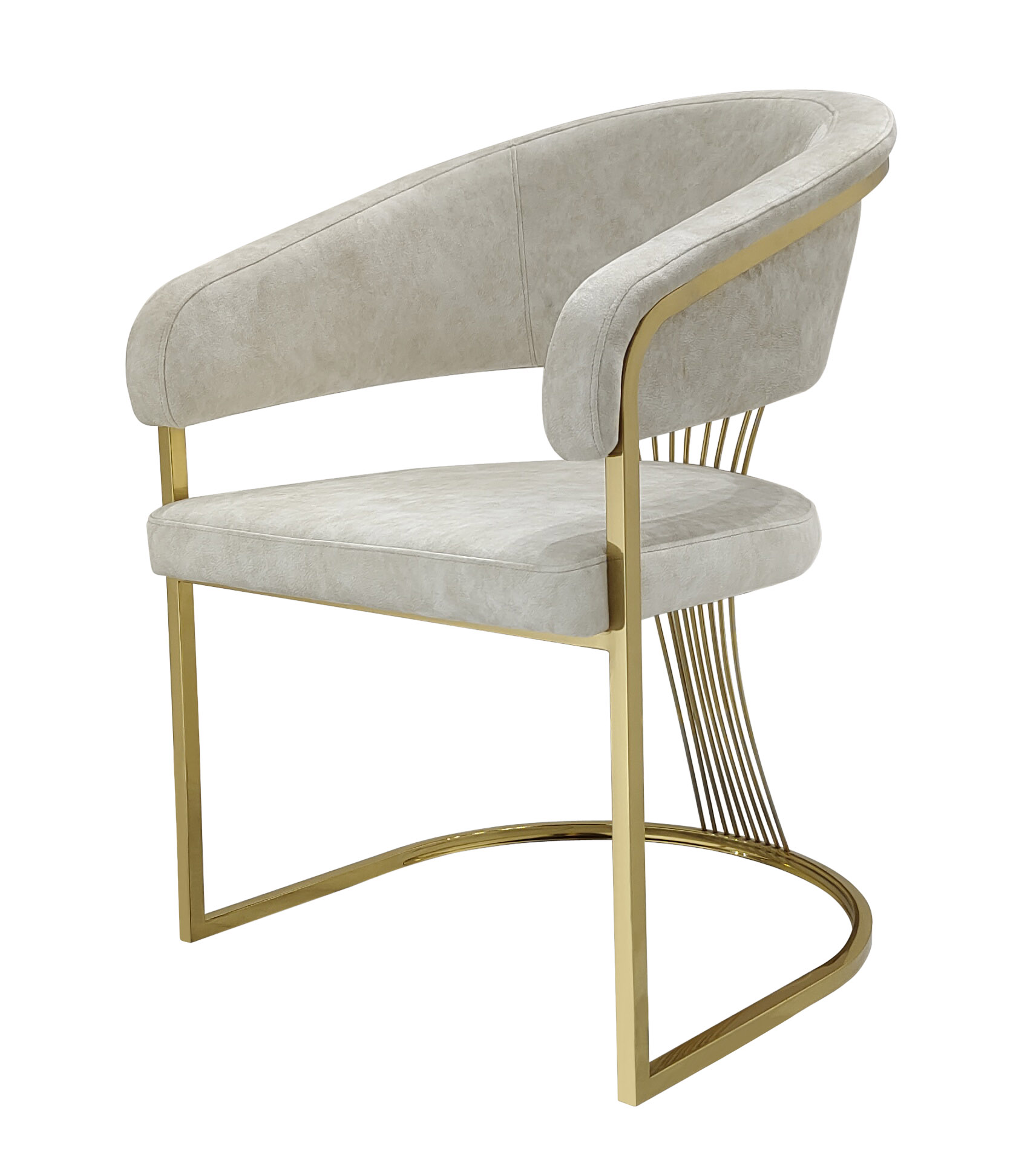 Porado Cream Dining Chair back Porado Cream Dining Chair