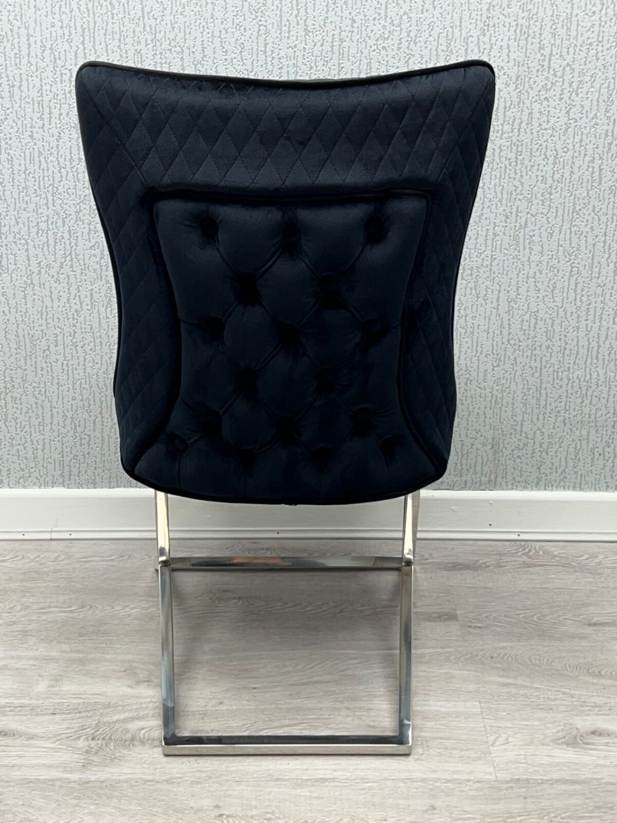Rome Black Velvet Dining Chair