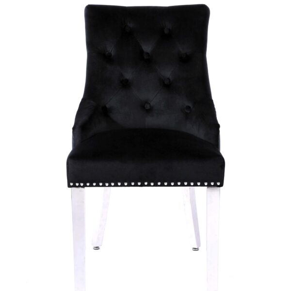Valencia Black Chrome Leg Dining Chair