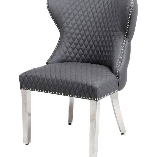Valentino Hudson Grey PU Dining Chair