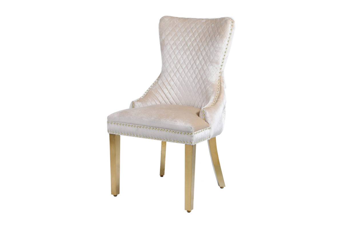 Victoria Cream Gold Dining Chair