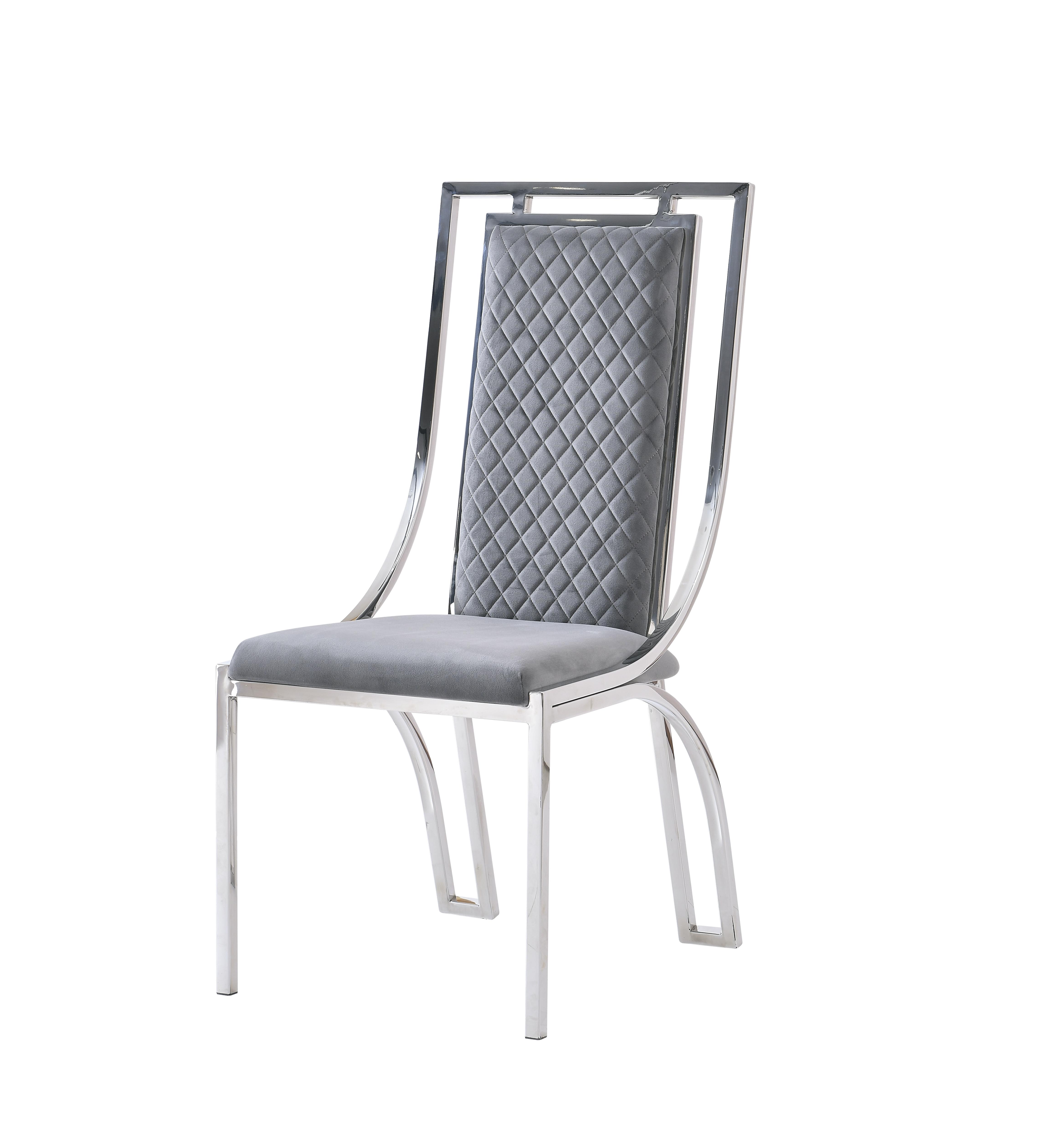 Windsor Grey & Silver Dining Chair