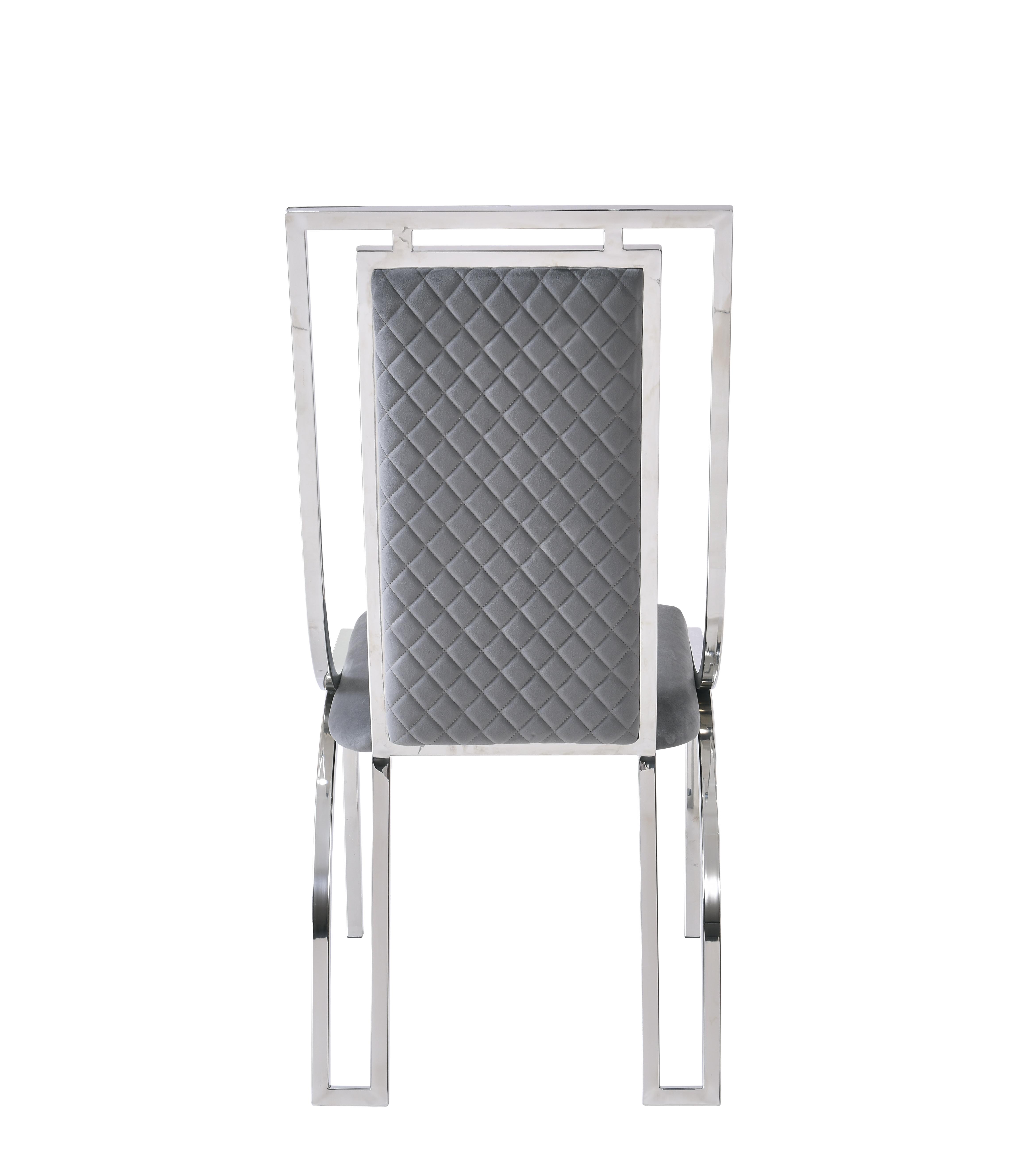 Windsor Grey & Silver Dining Chair
