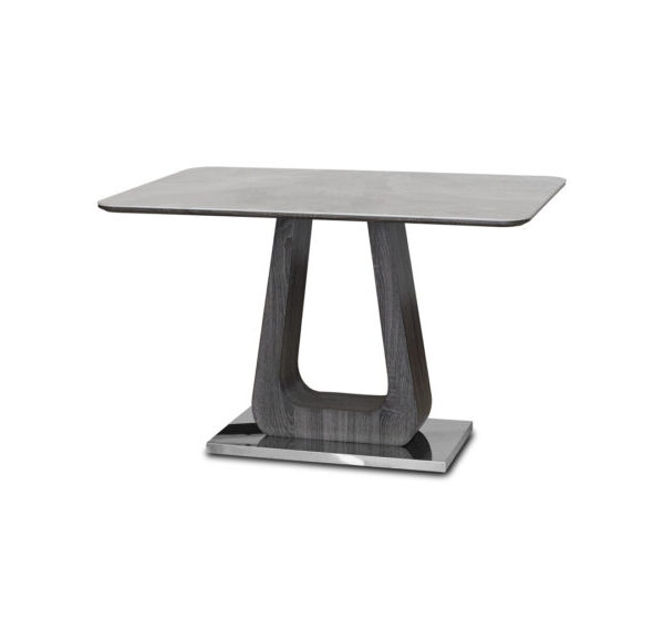 Zermatt 120cm Dining Table(120cm Fixed Top) (Grey Ceramic)
