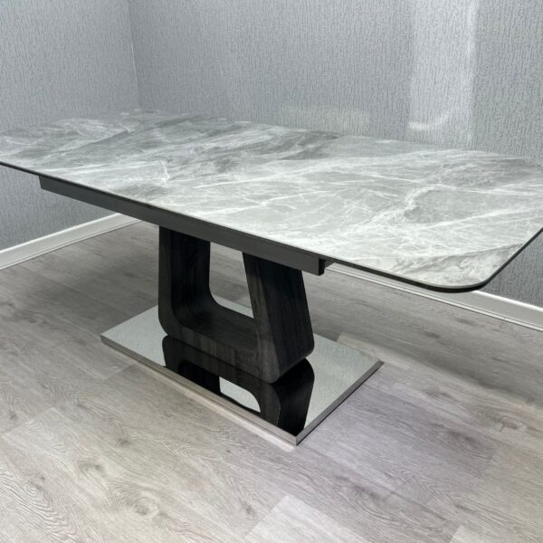 Zermatt Extendable Dining Table (160-200) (Grey Ceramic)