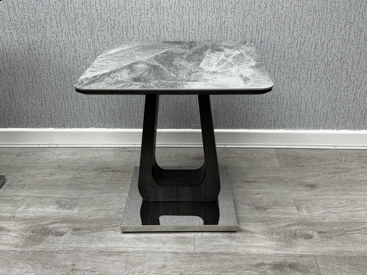 Zermatt Lamp Table (Grey Ceramic)