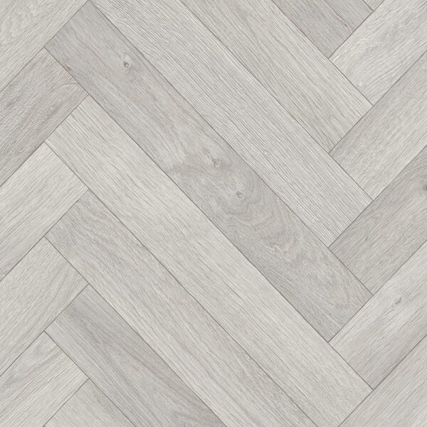 Milford Alaska 581 grey wood-effect herringbone vinyl flooring