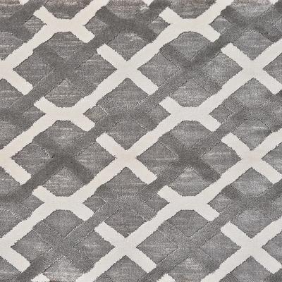 Aztec Grey Cream patterned carpet swatch