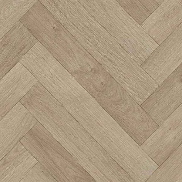 Milford Alaska 533 natural / beige wood-effect herringbone vinyl flooring