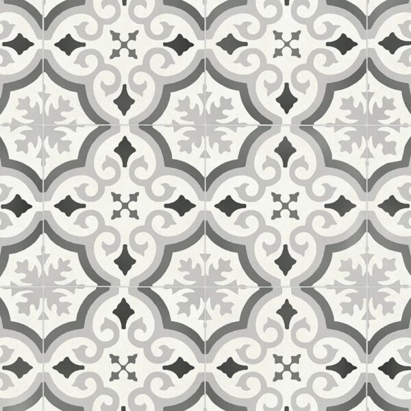 Caspian Evora 594 grey decorative patterned tile vinyl flooring