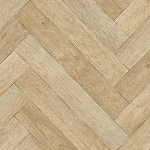 Milford Alaska 536 natural / beige wood-effect herringbone vinyl flooring
