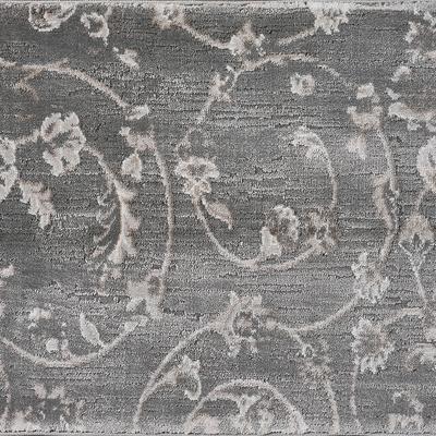 Floral Grey Silver carpet Floral Grey Silver patterned carpet swatch