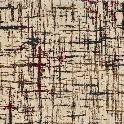 Abstract Red Gold Carpet patterned carpet swatch