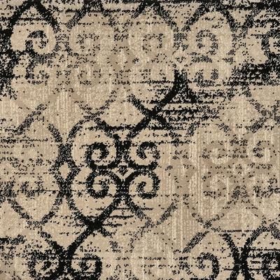 Clover Black patterned carpet swatch