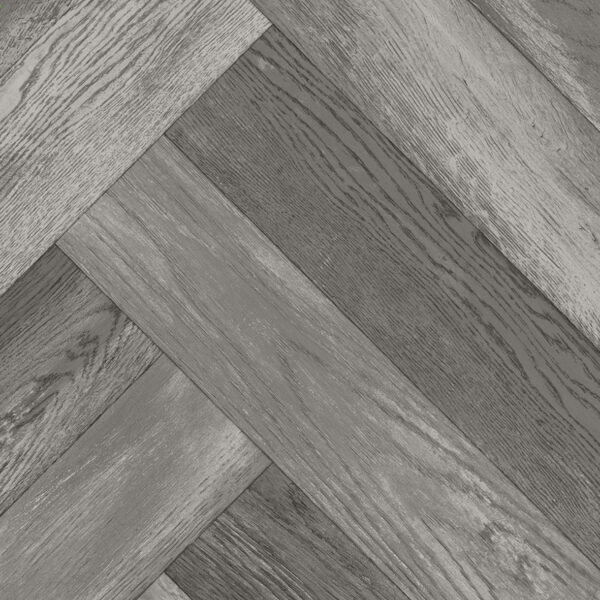 Alverstone Oregon Grey Oak herringbone wood-effect sheet vinyl flooring
