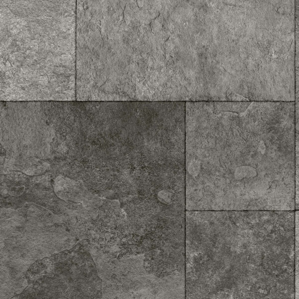 Alverstone Tuscan Black Stone Tile stone-effect sheet vinyl flooring