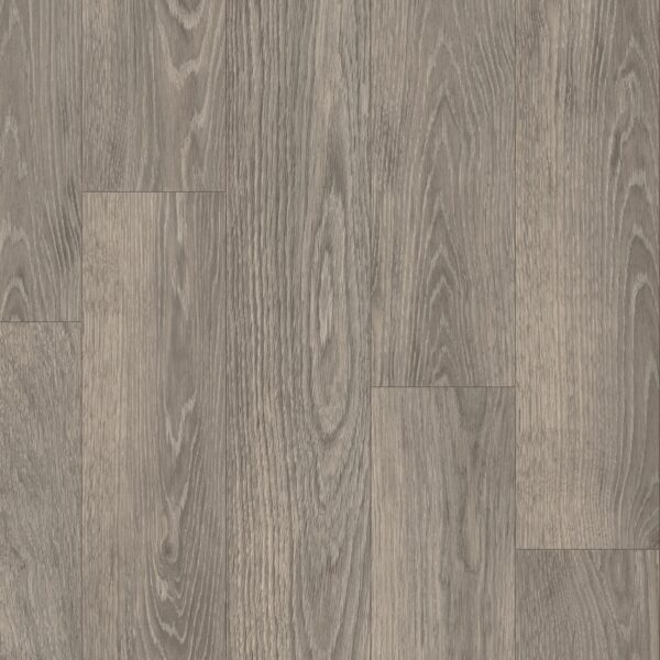 Lasso Smoked Oak wood-effect plank sheet vinyl flooring