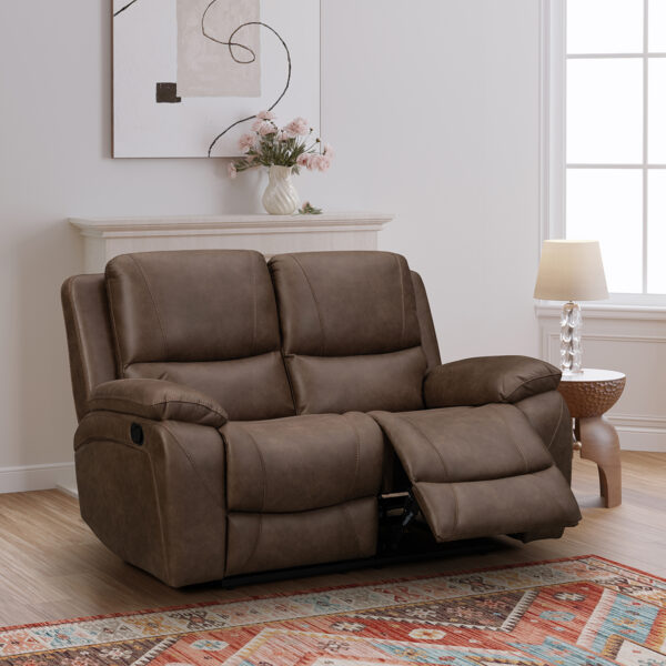 Isobella Grey Two Seater manual recliner sofa