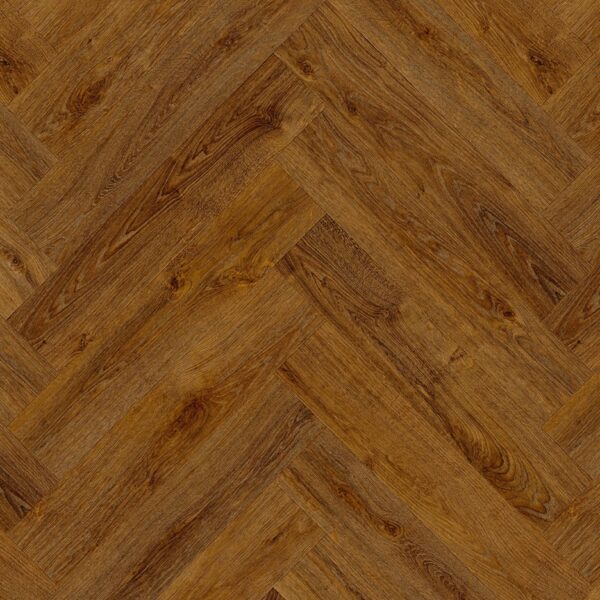 Moduleo LayRed Stanford Oak 65861 Herringbone – brown herringbone flooring