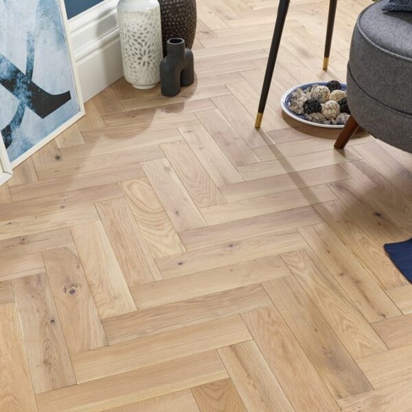 Naturecraft Mayfair 90 Invisible Oiled Herringbone engineered oak flooring by Evolve Flooring