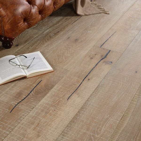 Naturecraft Wandsworth Smoked Grey Saw Mark Distressed Hardwax Oiled engineered oak flooring by Evolve Flooring