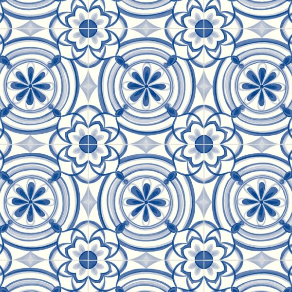 Orlando Blue Spanish Tile Vinyl Flooring – original patterned vinyl flooring design