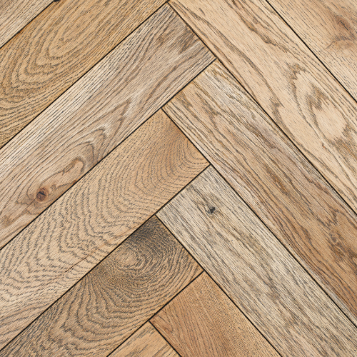 Victoria Victorious Worn 14/3 Herringbone engineered oak flooring - VH14 04