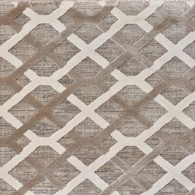 Aztec Beige Brown patterned carpet swatch