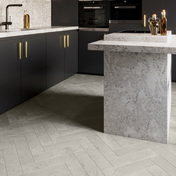 Invictus Maximus Groovy Granite Parquet Alabaster flooring