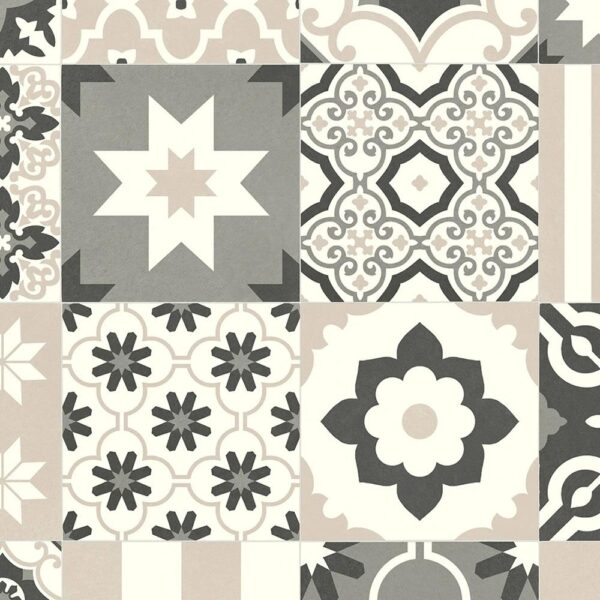 Caspian Cartagena 535 multicolour decorative patterned tile vinyl flooring