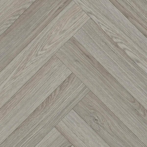 Phoenix Russet wood-effect herringbone vinyl flooring