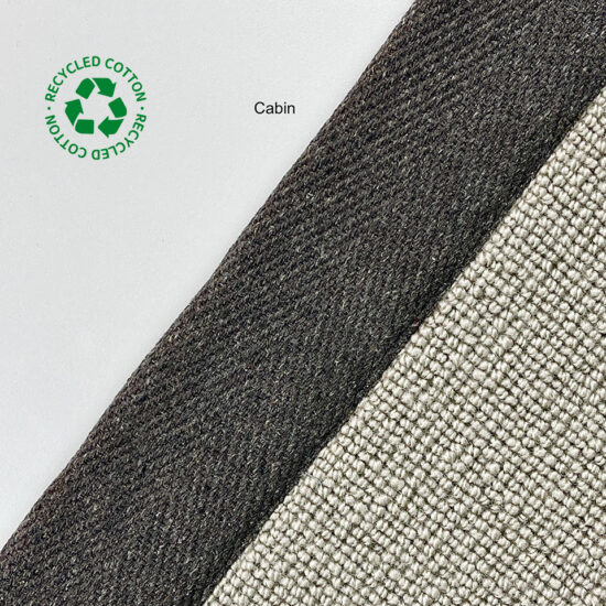 Jaspa Woven herringbone stair runner edging tape in Cabin