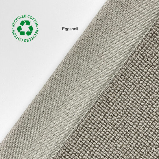 Jaspa Woven herringbone stair runner edging tape in Eggshell