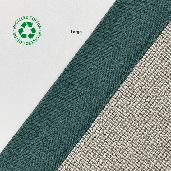 Jaspa Woven herringbone stair runner edging tape in Largo