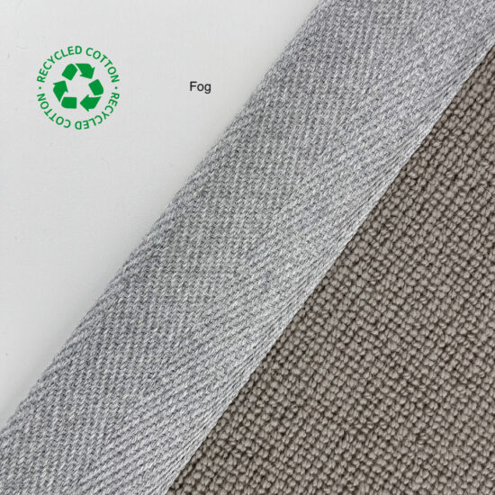 Jaspa Woven herringbone stair runner edging tape in Fog