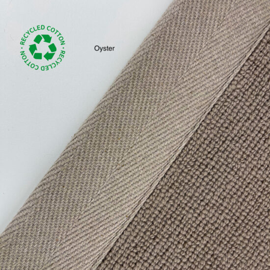Jaspa Woven herringbone stair runner edging tape in Oyster