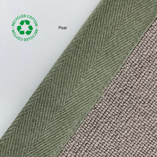 Jaspa Woven herringbone stair runner edging tape in Pear