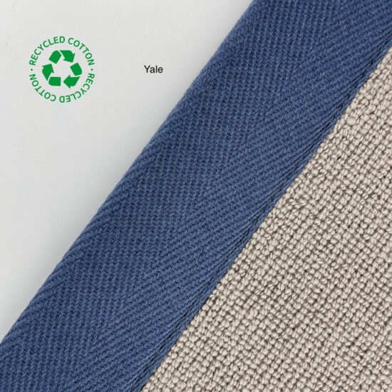 Jaspa Woven herringbone stair runner edging tape in Yale
