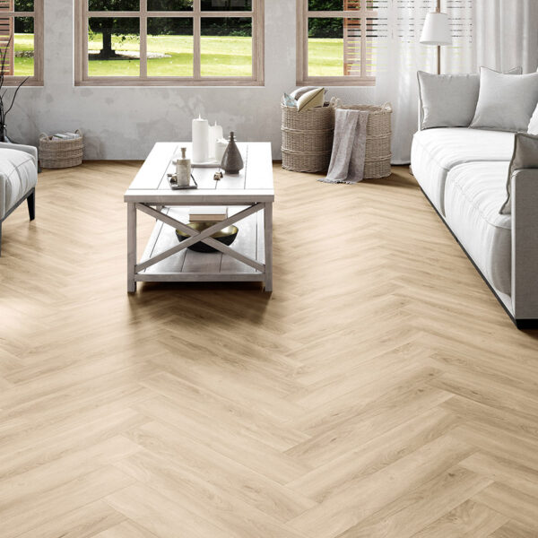 Invictus Maximus Click Cork Backing Divine Oak Parquet Champagne flooring