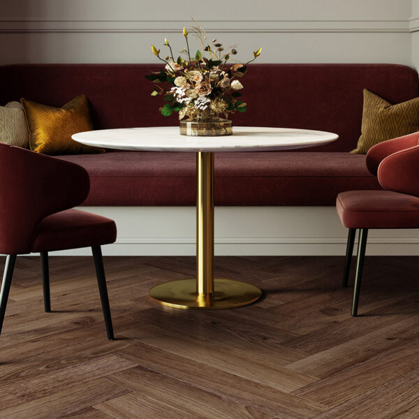 Invictus Maximus Click Cork Backing Highland Oak Parquet Chocolate flooring